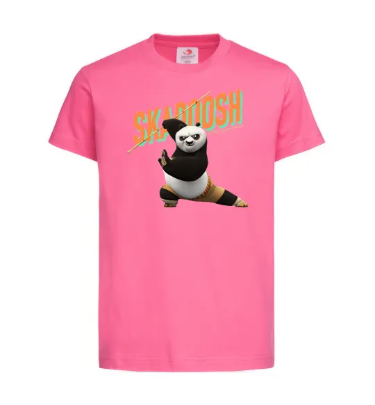 Детская футболка Panda skadoosh the dragon warrior Ярко-розовый фото