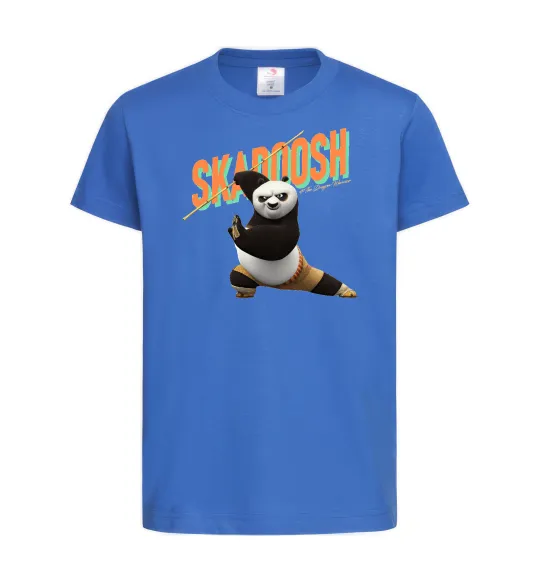 Детская футболка Panda skadoosh the dragon warrior Ярко-синий фото
