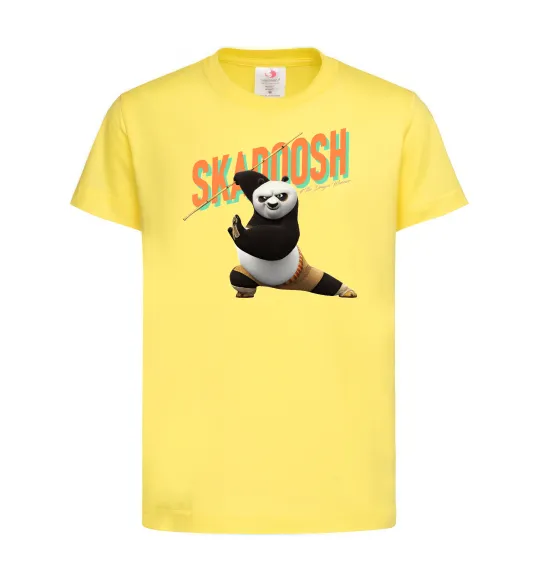 Детская футболка Panda skadoosh the dragon warrior Лимонный фото