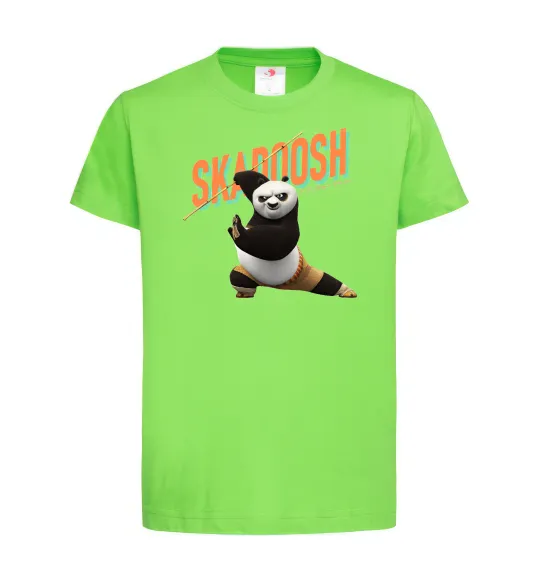 Детская футболка Panda skadoosh the dragon warrior Лаймовый фото