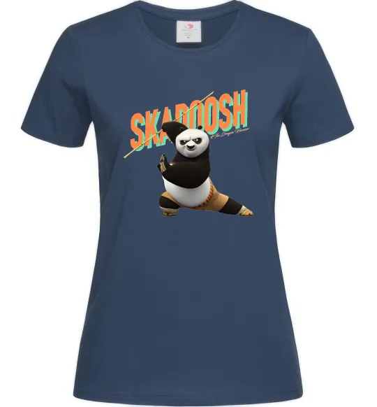 Женская футболка Panda skadoosh the dragon warrior Темно-синий фото
