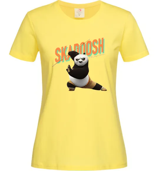 Женская футболка Panda skadoosh the dragon warrior Лимонный фото