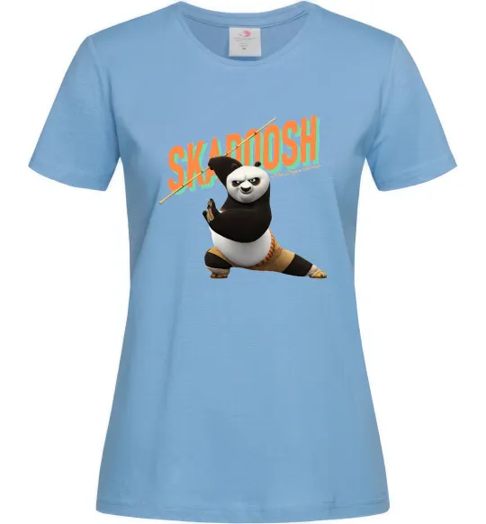 Женская футболка Panda skadoosh the dragon warrior Голубой фото