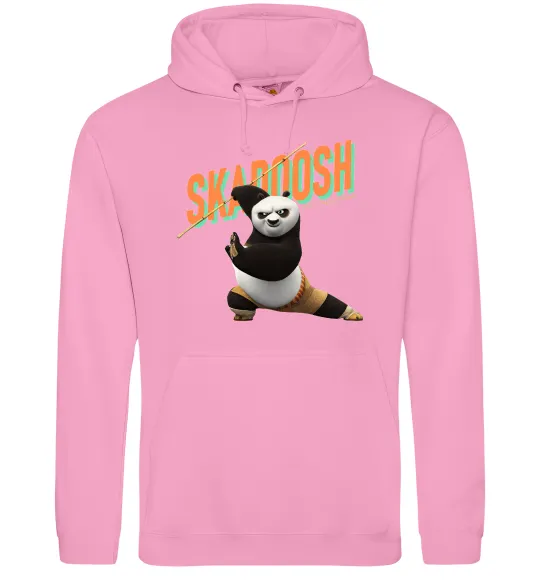 Мужская толстовка (худи) Panda skadoosh the dragon warrior Розовый фото