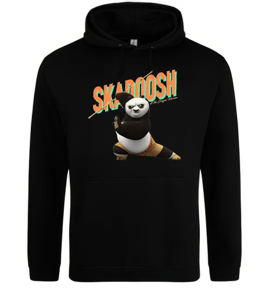 Мужская толстовка (худи) Panda skadoosh the dragon warrior Черный фото