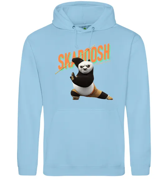 Мужская толстовка (худи) Panda skadoosh the dragon warrior Голубой фото