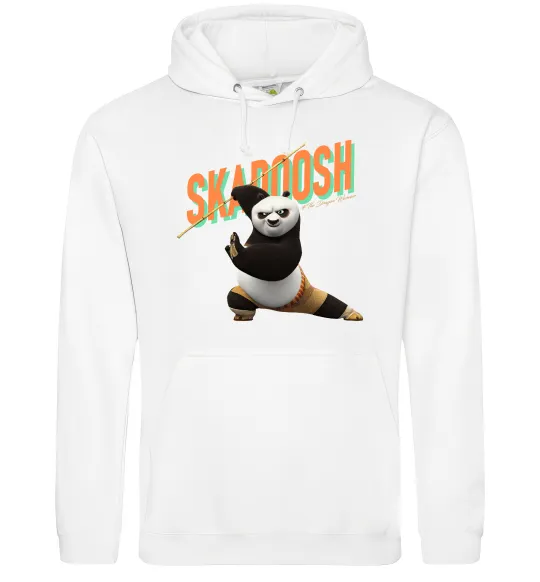 Женская толстовка (худи) Panda skadoosh the dragon warrior Белый фото