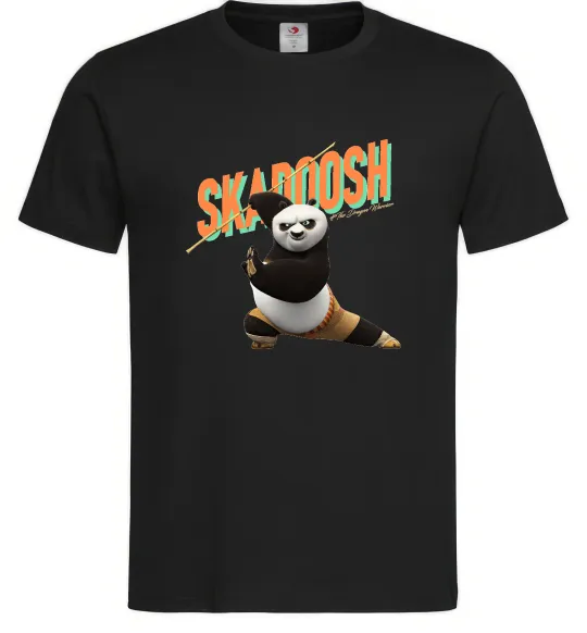 Мужская футболка Panda skadoosh the dragon warrior Черный фото