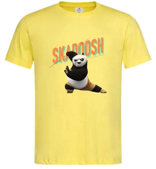 Мужская футболка Panda skadoosh the dragon warrior Лимонный фото