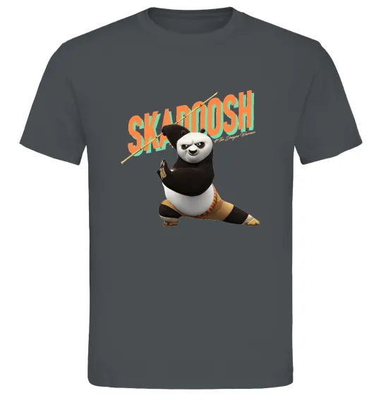 Мужская футболка Panda skadoosh the dragon warrior Графит фото