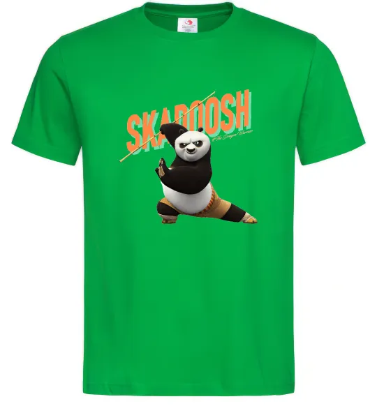 Мужская футболка Panda skadoosh the dragon warrior Зеленый фото