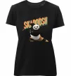 Женская премиум футболка Panda skadoosh the dragon warrior Черный Женская премиум футболка Panda skadoosh the dragon warrior Черный фото