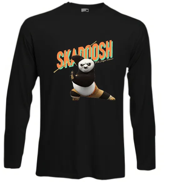 Лонгслив Panda skadoosh the dragon warrior Черный фото