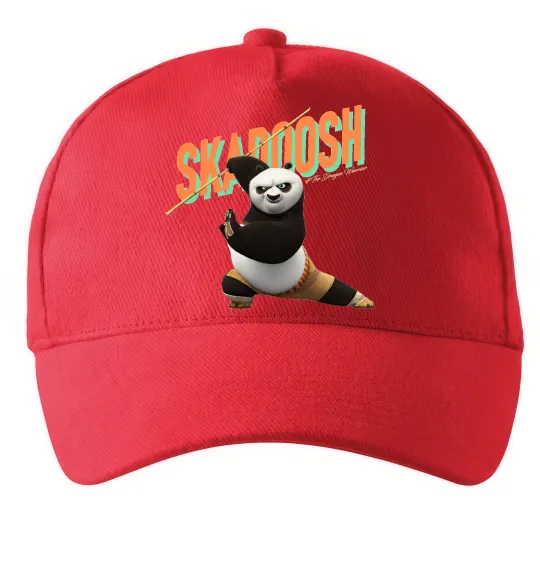Кепка Panda skadoosh the dragon warrior Красный фото