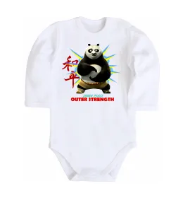 Детский боди Panda inner peace Белый фото