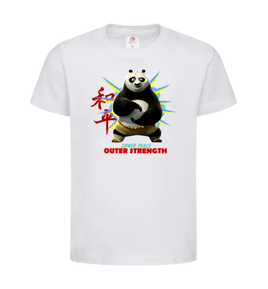 Детская футболка Panda inner peace Белый фото