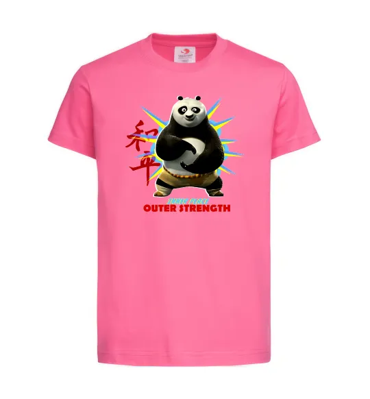 Детская футболка Panda inner peace Ярко-розовый фото