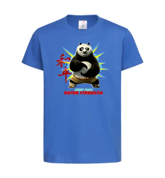 Детская футболка Panda inner peace Ярко-синий фото