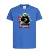 Детская футболка Panda inner peace Ярко-синий Детская футболка Panda inner peace Ярко-синий фото