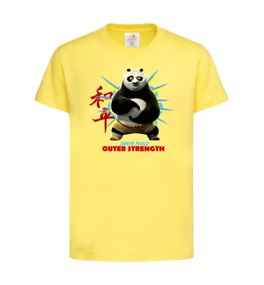 Детская футболка Panda inner peace Лимонный фото