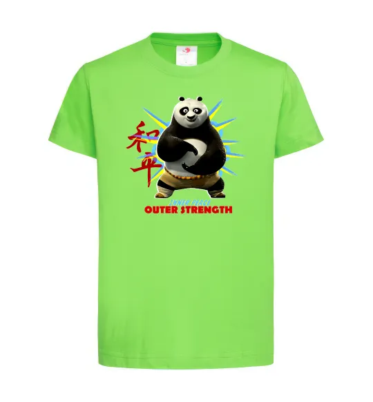 Детская футболка Panda inner peace Лаймовый фото
