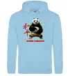 Мужская толстовка (худи) Panda inner peace Голубой Мужская толстовка (худи) Panda inner peace Голубой фото