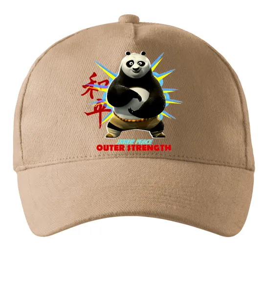 Кепка Panda inner peace Песочный фото