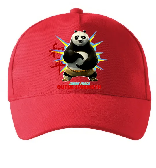 Кепка Panda inner peace Красный фото