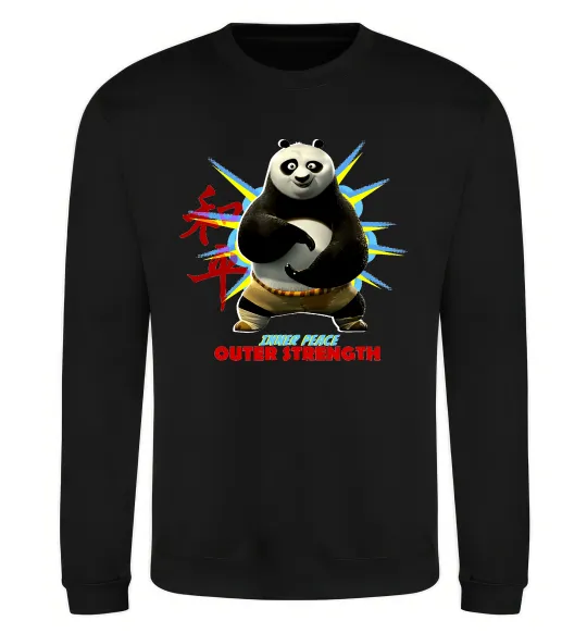 Свитшот Panda inner peace Черный фото