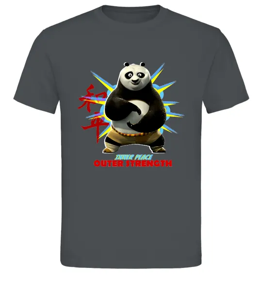 Мужская футболка Panda inner peace Графит фото