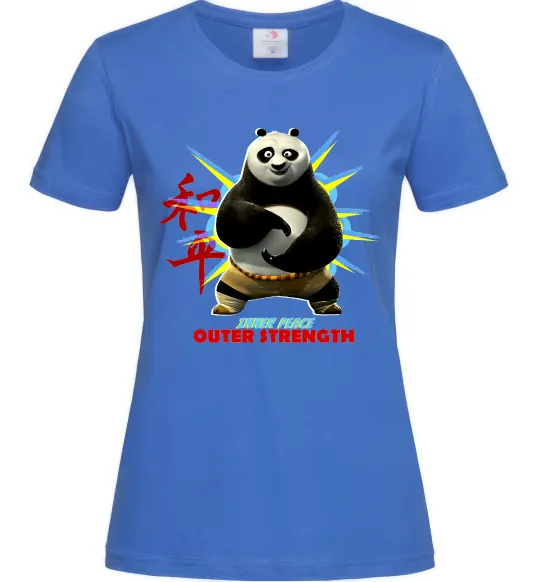 Женская футболка Panda inner peace Ярко-синий фото