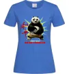 Женская футболка Panda inner peace Ярко-синий Женская футболка Panda inner peace Ярко-синий фото