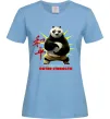 Женская футболка Panda inner peace Голубой Женская футболка Panda inner peace Голубой фото