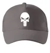 Кепка Череп червоний Сірий фото