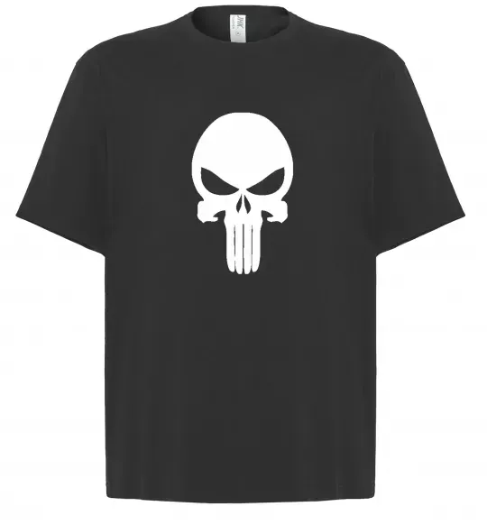 Футболка Оверсайз Череп червоний Черный фото