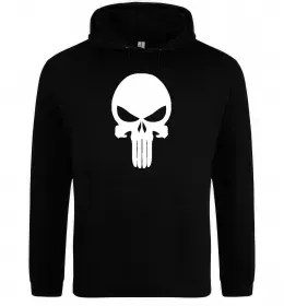 Чоловіча толстовка (худі) Череп червоний Чорний фото