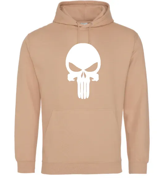 Женская толстовка (худи) Череп червоний Песочный фото