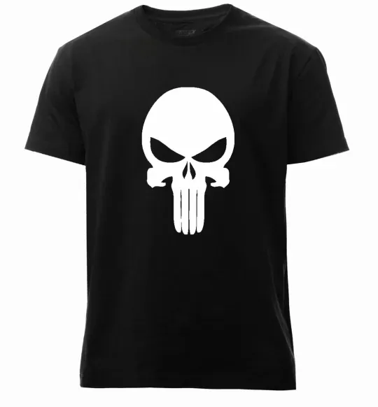 Чоловіча преміум футболка Череп червоний Чорний фото