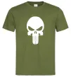 Чоловіча футболка Череп червоний Оливковий фото
