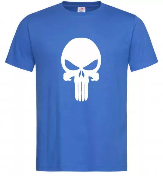 Чоловіча футболка Череп червоний Яскраво-синій фото
