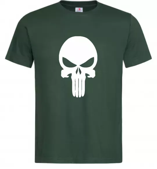 Чоловіча футболка Череп червоний Темно-зелений фото