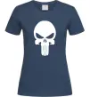 Женская футболка Череп червоний Темно-синий фото