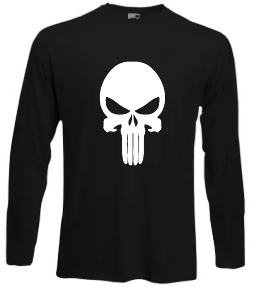 Лонгслів Череп червоний Чорний фото