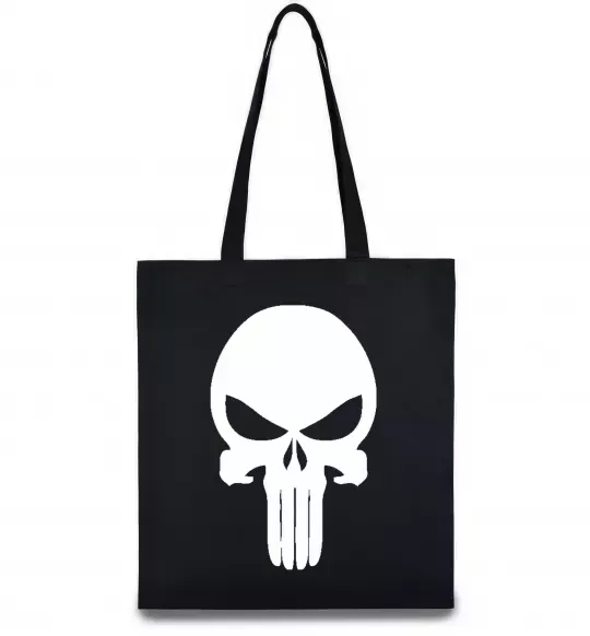 Эко-сумка Череп червоний Черный фото