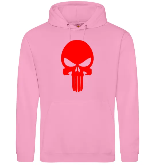 Мужская толстовка (худи) Череп червоний Розовый фото