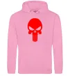 Женская толстовка (худи) Череп червоний Розовый фото