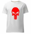 Чоловіча преміум футболка Череп червоний Білий фото