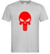 Чоловіча футболка Череп червоний Сірий фото