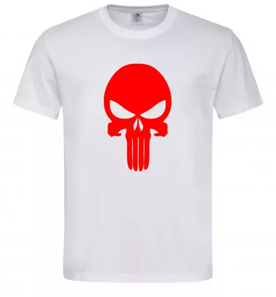 Чоловіча футболка Череп червоний Білий фото