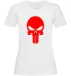 Женская футболка Череп червоний Белый фото